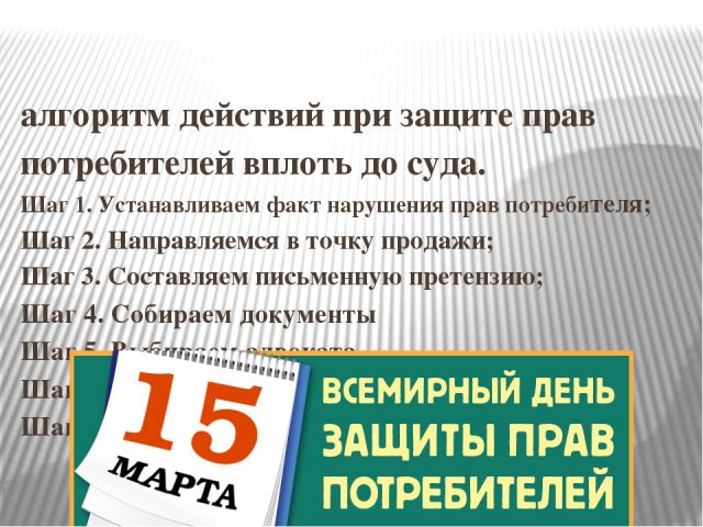 Всемирный день прав потребителей.