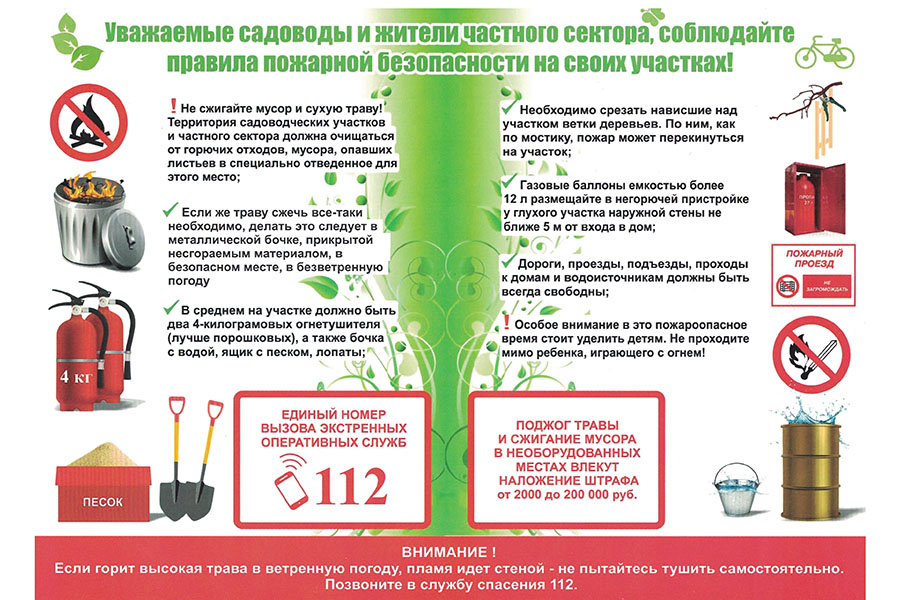 Памятка для садоводов и жителей частного сектора.
