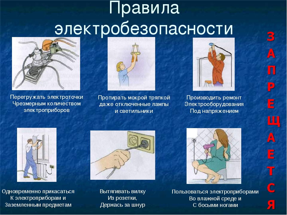 Правила электробезопасности в повседневной жизни.