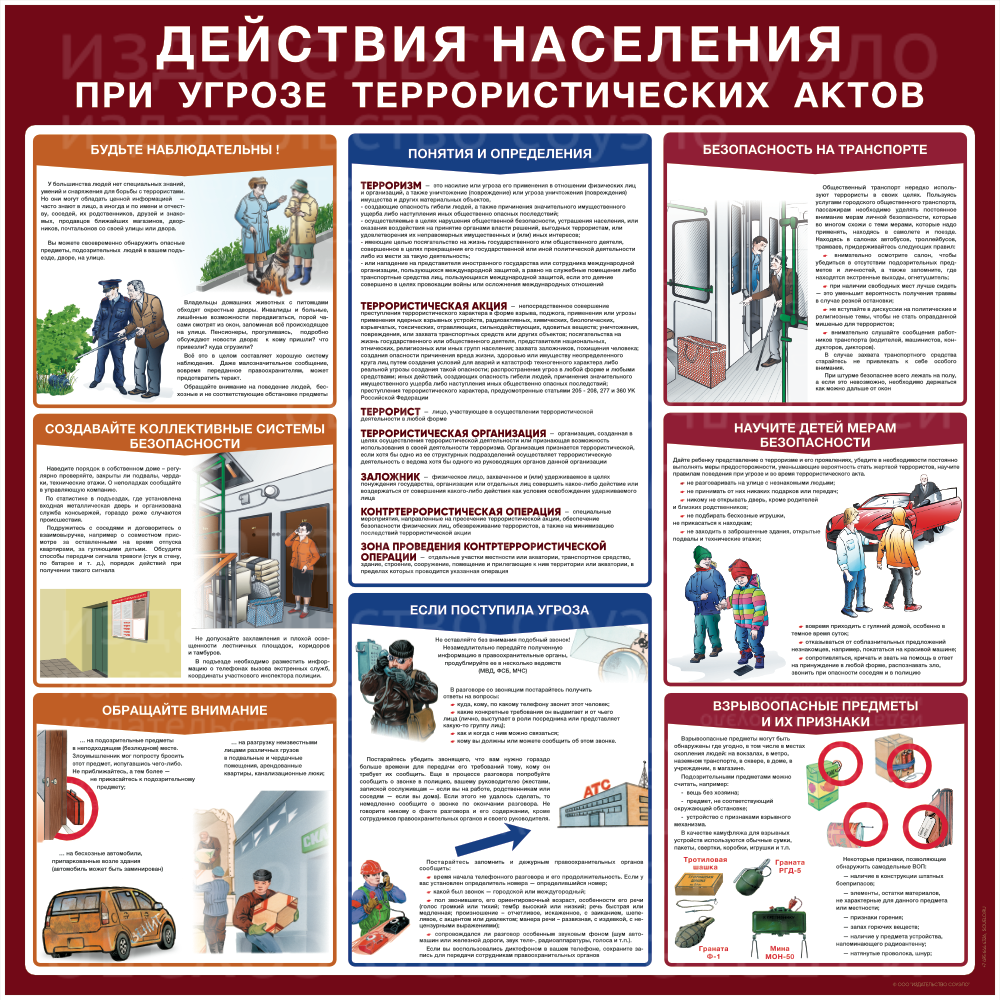 Действия населения в случае угрозы террористического акта.