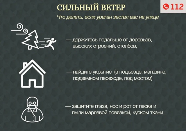 Что делать при сильном ветре.