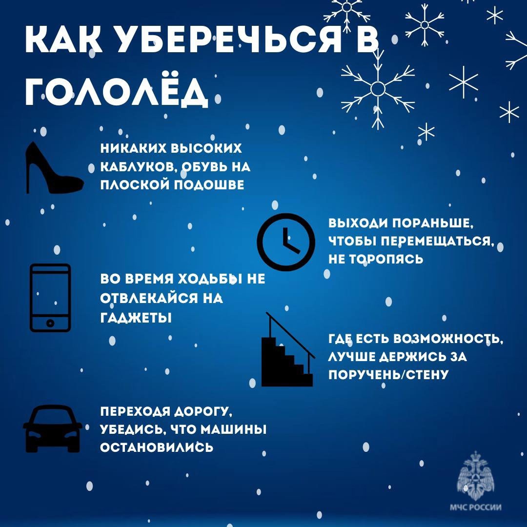 Гололед - время быть особенно внимательным на улицах!.