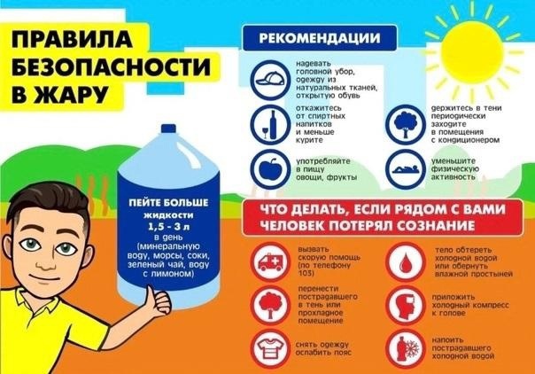 Правила безопасности в жару..