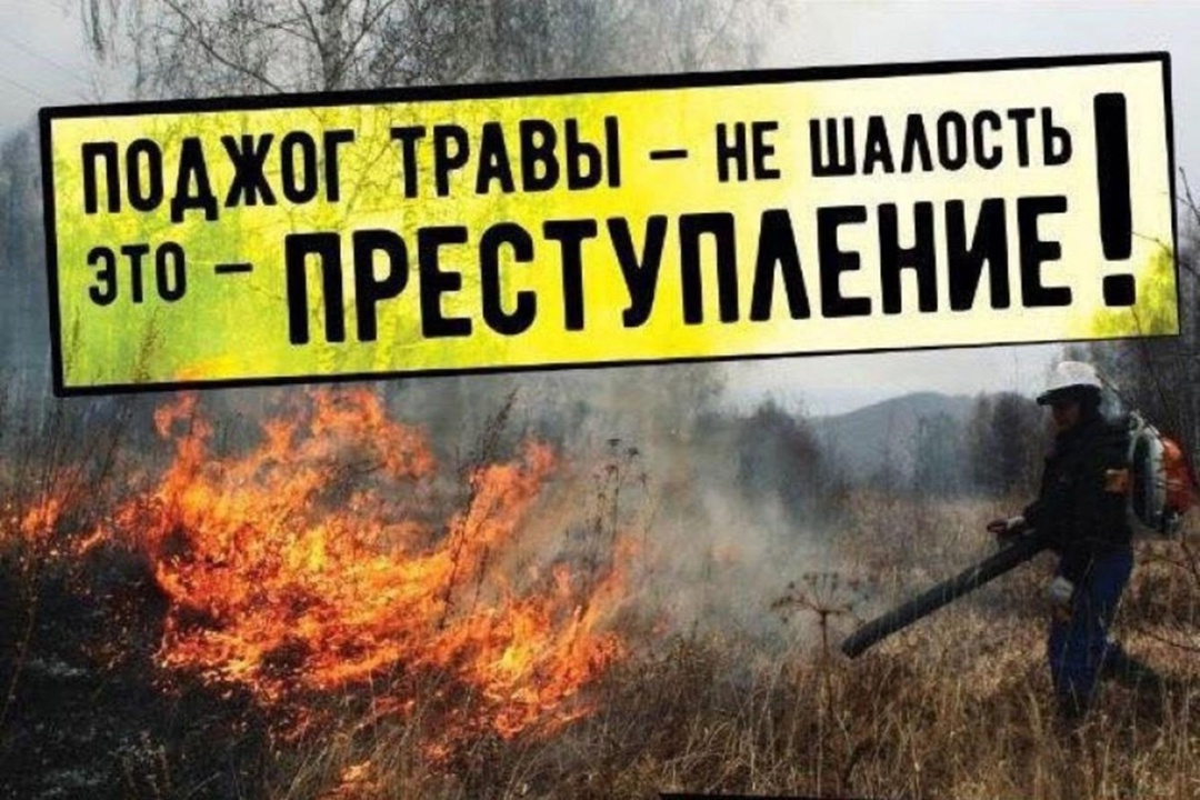 Памятка о запрете сжигания сухой травы.