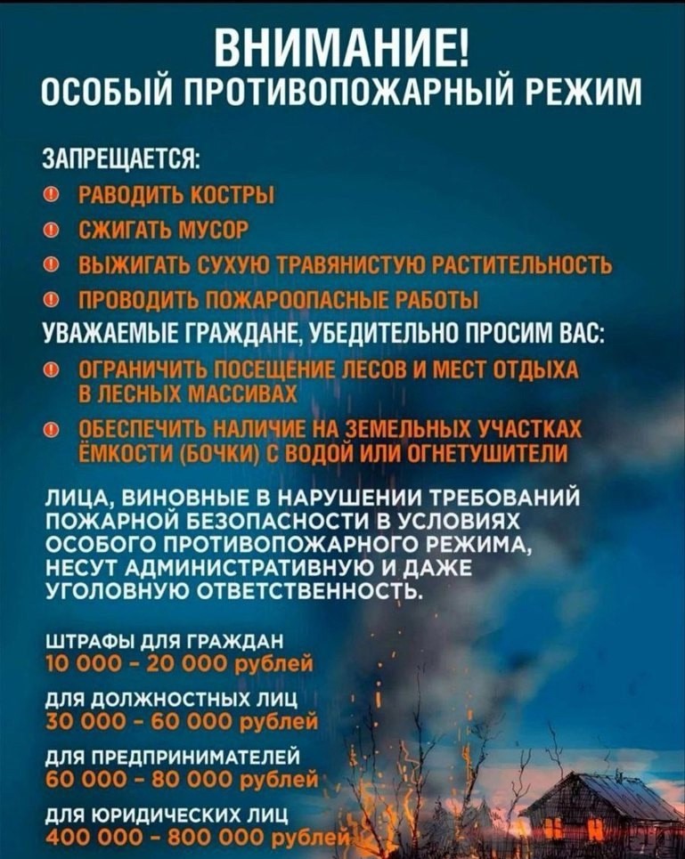 Внимание! Особый противопожарный режим!.