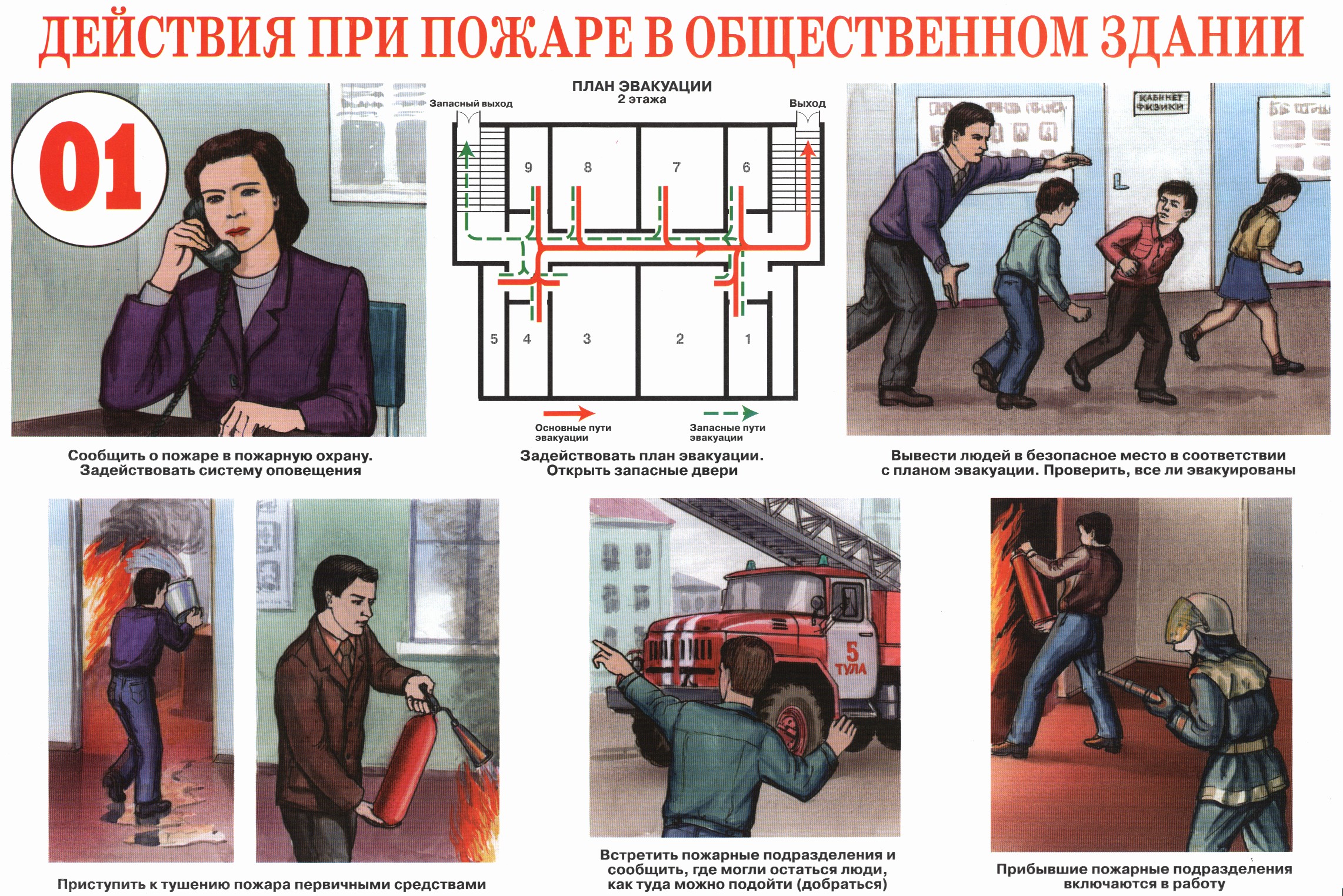 Правила поведения при пожаре в общественном месте.