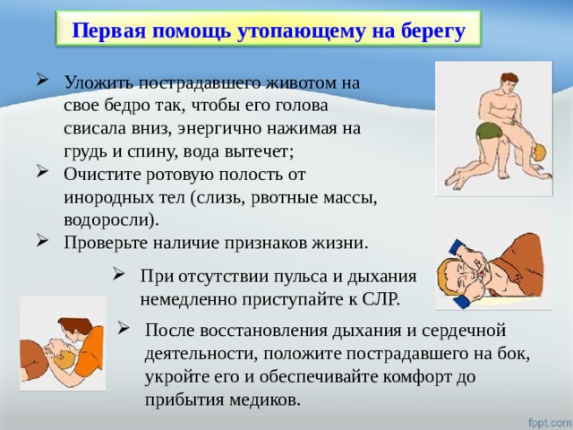 Первая помощь при утоплении.. Первая помощь при утоплении..